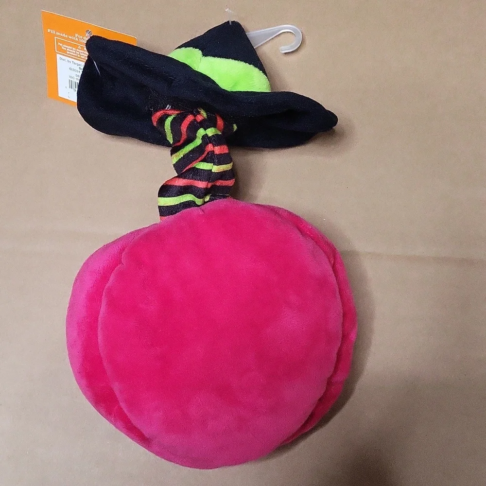Halloween Pumpkin With Hat Dog Toy